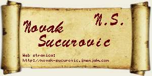 Novak Šućurović vizit kartica